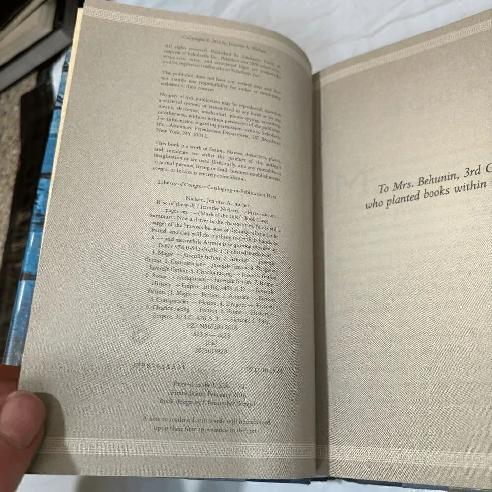 Rise of the Wolf (Mark of the Thief #2) Jennifer A. Nielsen Hardback 1st Edition